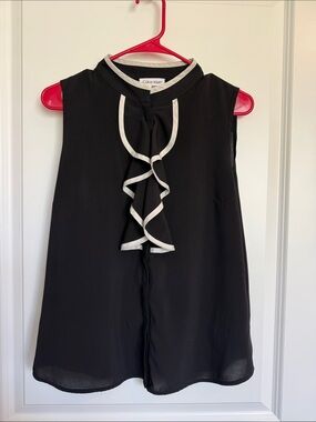 Calvin Klein Sleeveless Ruffle Top